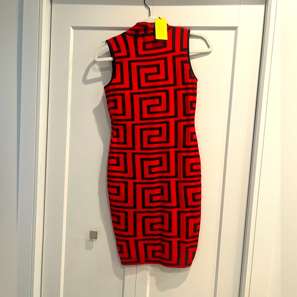 Red & Black Italian design, stretch, mini, light sweater material.